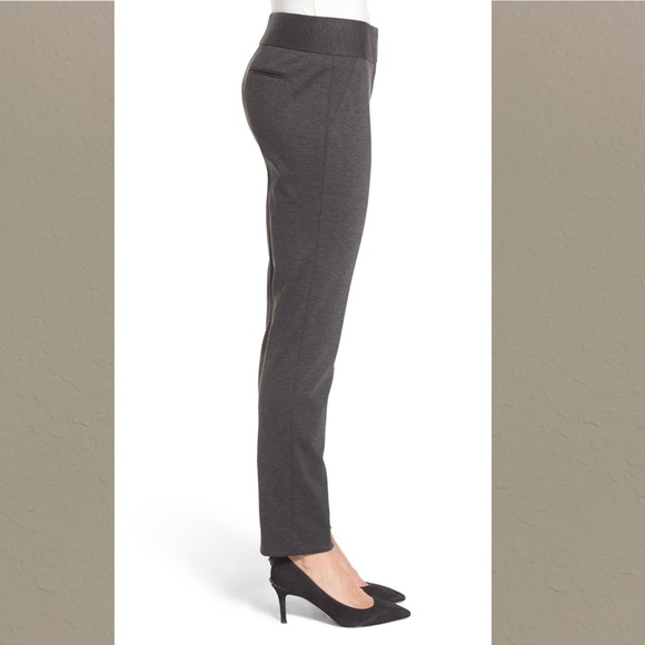 Vince Camuto Dark Heather Grey Ponte Ankle Pants - Picture 4 of 8